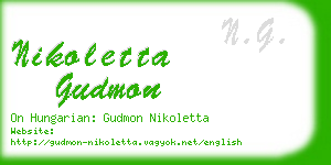nikoletta gudmon business card